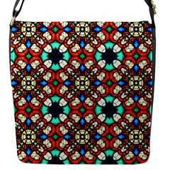 Stained Glass Pattern Texture Face Flap Closure Messenger Bag (s) by Pakrebo