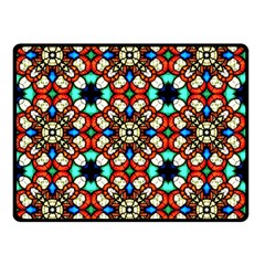 Stained Glass Pattern Texture Face Double Sided Fleece Blanket (small)  by Pakrebo