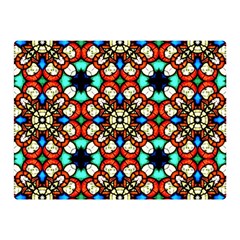 Stained Glass Pattern Texture Face Double Sided Flano Blanket (mini)  by Pakrebo