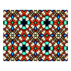 Stained Glass Pattern Texture Face Double Sided Flano Blanket (large)  by Pakrebo