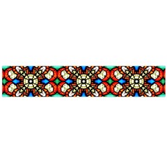 Stained Glass Pattern Texture Face Large Flano Scarf 