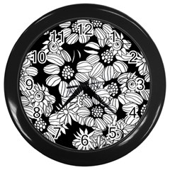 Mandala Calming Coloring Page Wall Clock (black) by Pakrebo