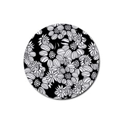 Mandala Calming Coloring Page Rubber Coaster (round)  by Pakrebo