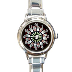 Color Light Glass Round Italian Charm Watch by Pakrebo