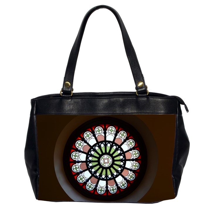 Color Light Glass Oversize Office Handbag (2 Sides)