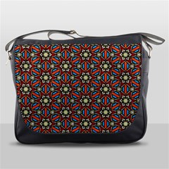 Pattern Stained Glass Church Messenger Bag by Pakrebo