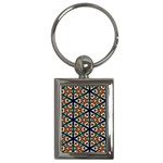 Church Window Stained Glass Texture Key Chains (Rectangle)  Front