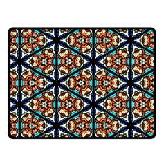 Church Window Stained Glass Texture Double Sided Fleece Blanket (Small) 