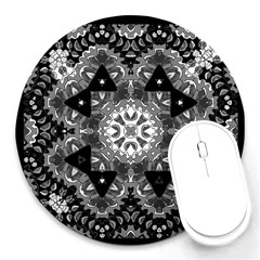 Mandala Calming Coloring Page Round Mousepads by Pakrebo