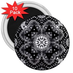 Mandala Calming Coloring Page 3  Magnets (10 Pack) 