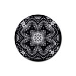 Mandala Calming Coloring Page Rubber Coaster (Round)  Front