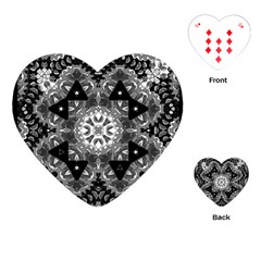 Mandala Calming Coloring Page Playing Cards (heart) by Pakrebo