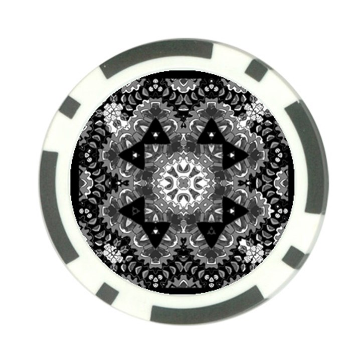 Mandala Calming Coloring Page Poker Chip Card Guard