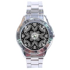 Mandala Calming Coloring Page Stainless Steel Analogue Watch by Pakrebo