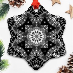 Mandala Calming Coloring Page Snowflake Ornament (two Sides) by Pakrebo