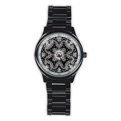 Mandala Calming Coloring Page Stainless Steel Round Watch by Pakrebo