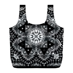 Mandala Calming Coloring Page Full Print Recycle Bag (l) by Pakrebo