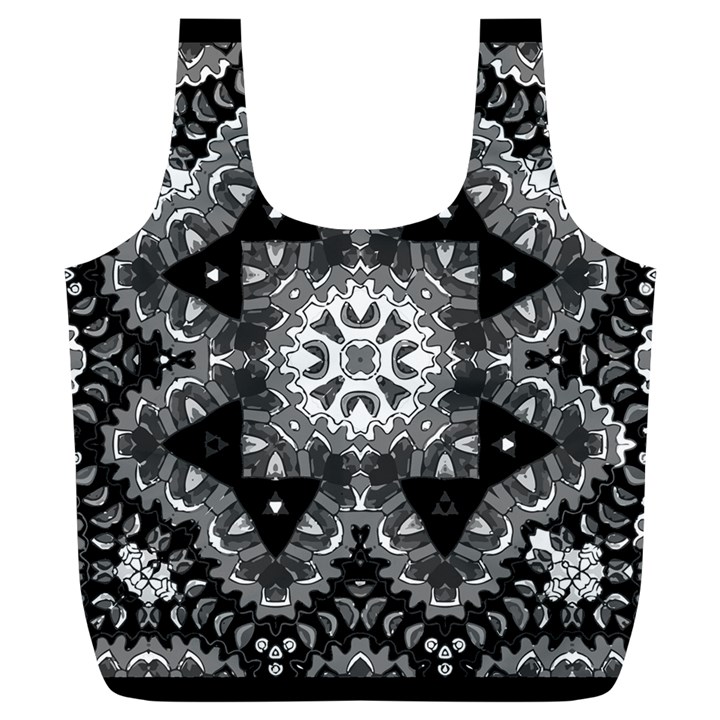 Mandala Calming Coloring Page Full Print Recycle Bag (XL)