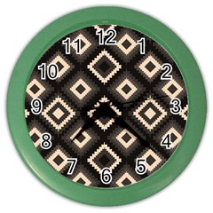 Native American Pattern Color Wall Clock by Valentinaart