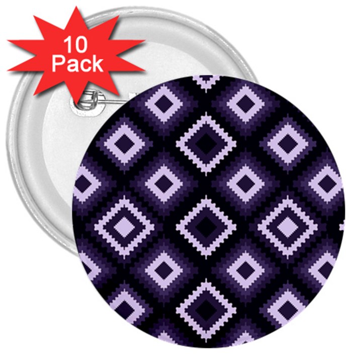 Native American Pattern 3  Buttons (10 pack) 