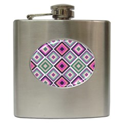 Native American Pattern Hip Flask (6 Oz) by Valentinaart