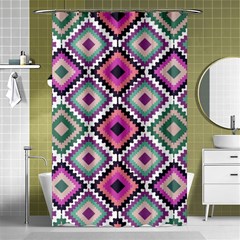 Native American Pattern Shower Curtain 48  X 72  (small)  by Valentinaart