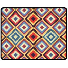 Native American Pattern Fleece Blanket (medium)  by Valentinaart