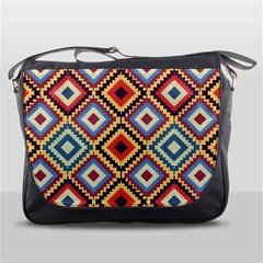 Native American Pattern Messenger Bag by Valentinaart