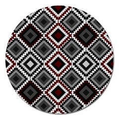 Native American Pattern Magnet 5  (round) by Valentinaart