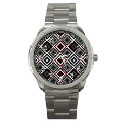 Native American Pattern Sport Metal Watch by Valentinaart