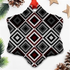 Native American Pattern Snowflake Ornament (two Sides) by Valentinaart