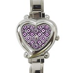 Native American Pattern Heart Italian Charm Watch Front