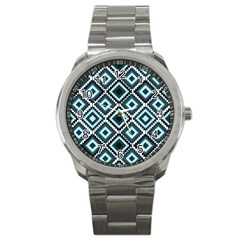 Native American Pattern Sport Metal Watch by Valentinaart