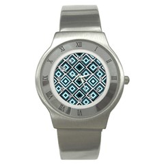 Native American Pattern Stainless Steel Watch by Valentinaart