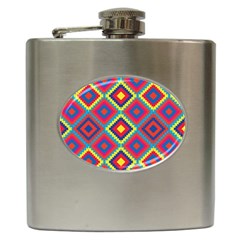 Native American Pattern Hip Flask (6 Oz) by Valentinaart