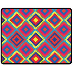 Native American Pattern Fleece Blanket (medium)  by Valentinaart