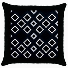 Native American Pattern Throw Pillow Case (black) by Valentinaart