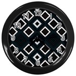 Native American Pattern Wall Clock (Black) Front