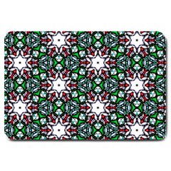 Stained Glass Pattern Church Window Large Doormat  by Pakrebo