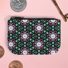 Stained Glass Pattern Church Window Mini Coin Purse by Pakrebo