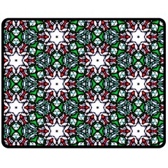 Stained Glass Pattern Church Window Fleece Blanket (medium)  by Pakrebo