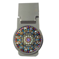 Vitrage Stained Glass Church Window Money Clips (round)  by Pakrebo