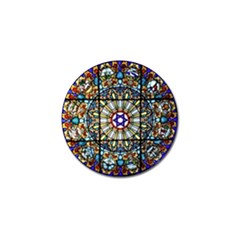 Vitrage Stained Glass Church Window Golf Ball Marker (4 Pack) by Pakrebo