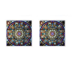 Vitrage Stained Glass Church Window Cufflinks (square) by Pakrebo