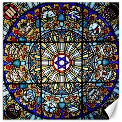 Vitrage Stained Glass Church Window Canvas 12  X 12  by Pakrebo