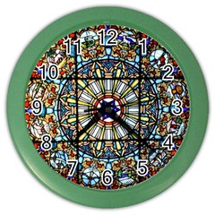 Vitrage Stained Glass Church Window Color Wall Clock by Pakrebo