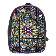 Vitrage Stained Glass Church Window School Bag (large) by Pakrebo