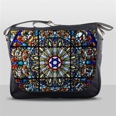 Vitrage Stained Glass Church Window Messenger Bag by Pakrebo