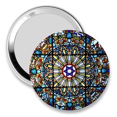 Vitrage Stained Glass Church Window 3  Handbag Mirrors by Pakrebo