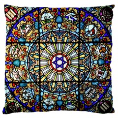 Vitrage Stained Glass Church Window Standard Flano Cushion Case (one Side) by Pakrebo